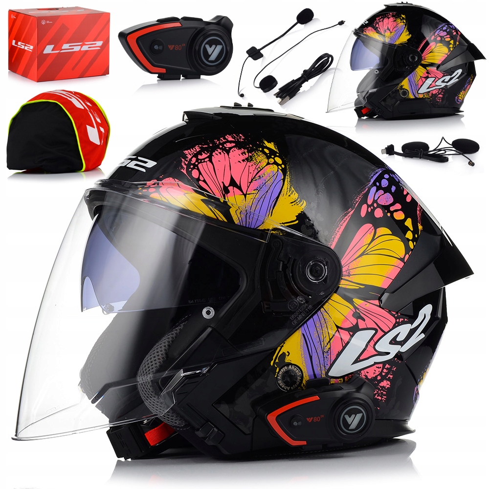 Otvorená Motocyklová Prilba LS2 OF618 Verso II Wingz Blenda Interkom