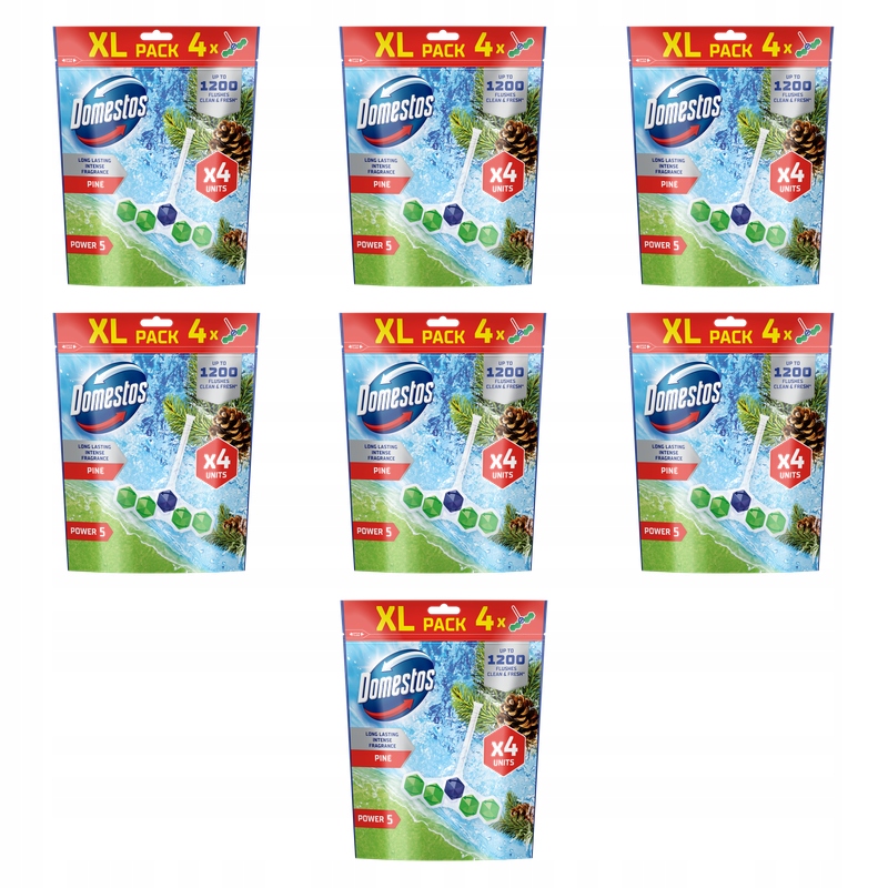 Domestos Toaletní kostka Power 5 Pine 4x50 g X7