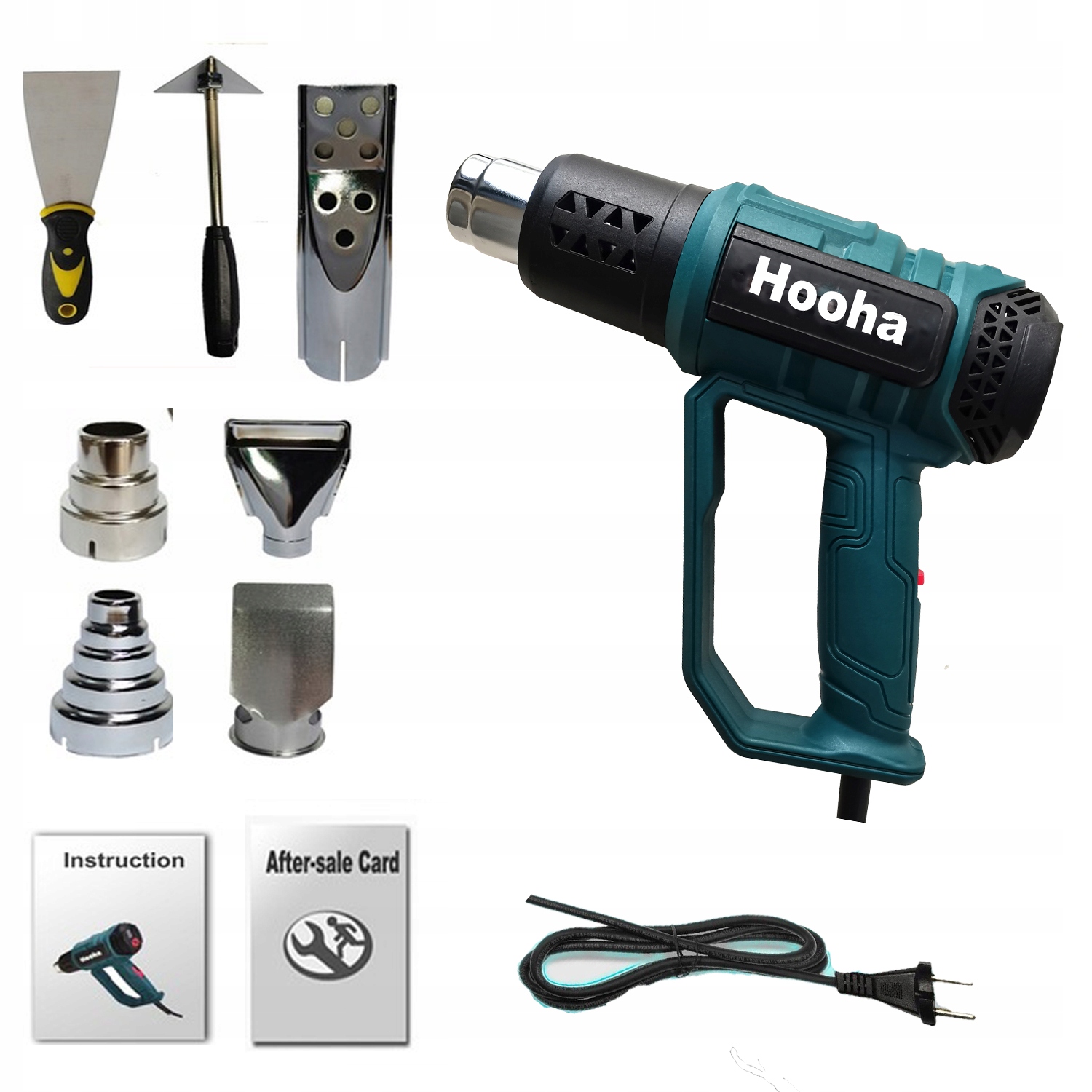 OPALARKA ELEKTRYCZNA DYSZE PŁYNNA REGULACJA Z LCD+6BIEGI 7AKCESORIA 60-650C Moc 2000 W