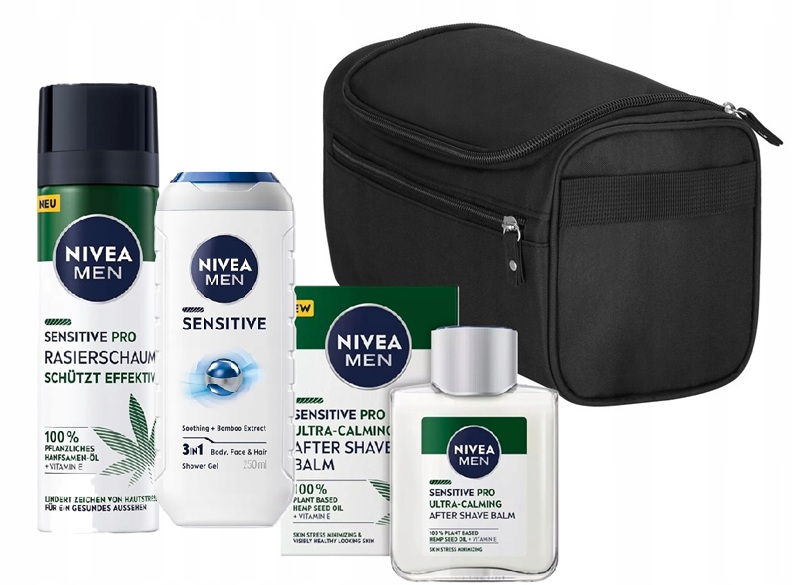 Męski Zestaw Nivea Sensitive Pro Kosmetyczka 4w1 Men