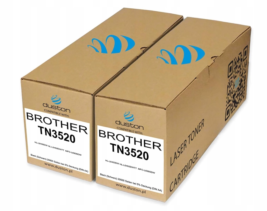 Sada 2x toner TN3520 čierny Duston Kompatibilný s Brother HL-L6400DW