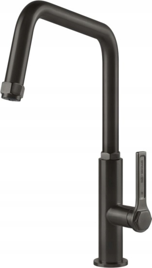 Gessi Officine Bateria, obrotowa wylewka, czarny metal Pvd