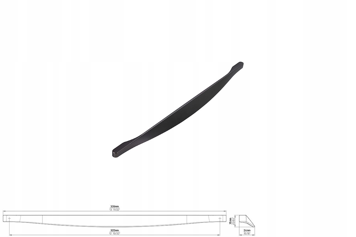 Nábytková úchytka Siro 2356-339ZN68 antracit matná