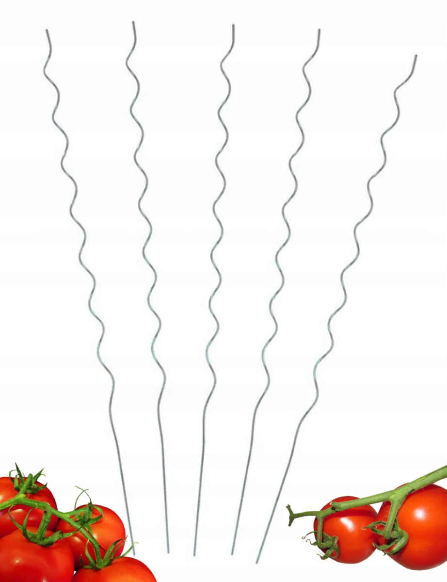 TYCZKI SPIRALNE PODPÓRKI DO POMIDORÓW DRUT 180 CM 5 SZT.