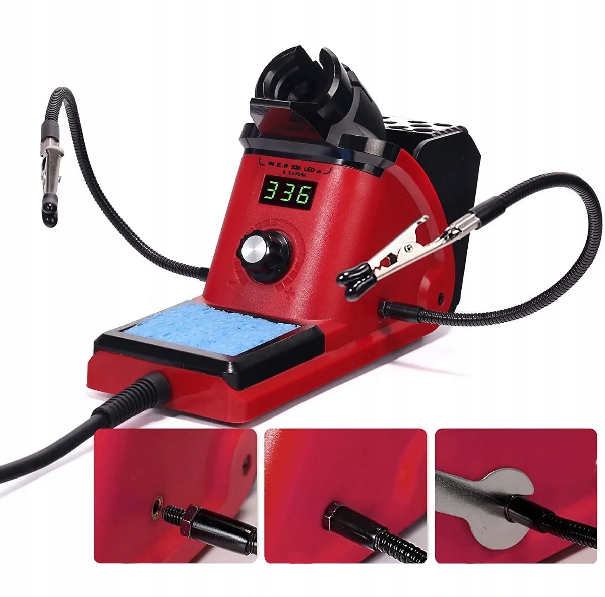 Stacja lutownicza HOTAIR WEP 926 LED III 110/220W grot 902 + Odsysacz Stan opakowania oryginalne