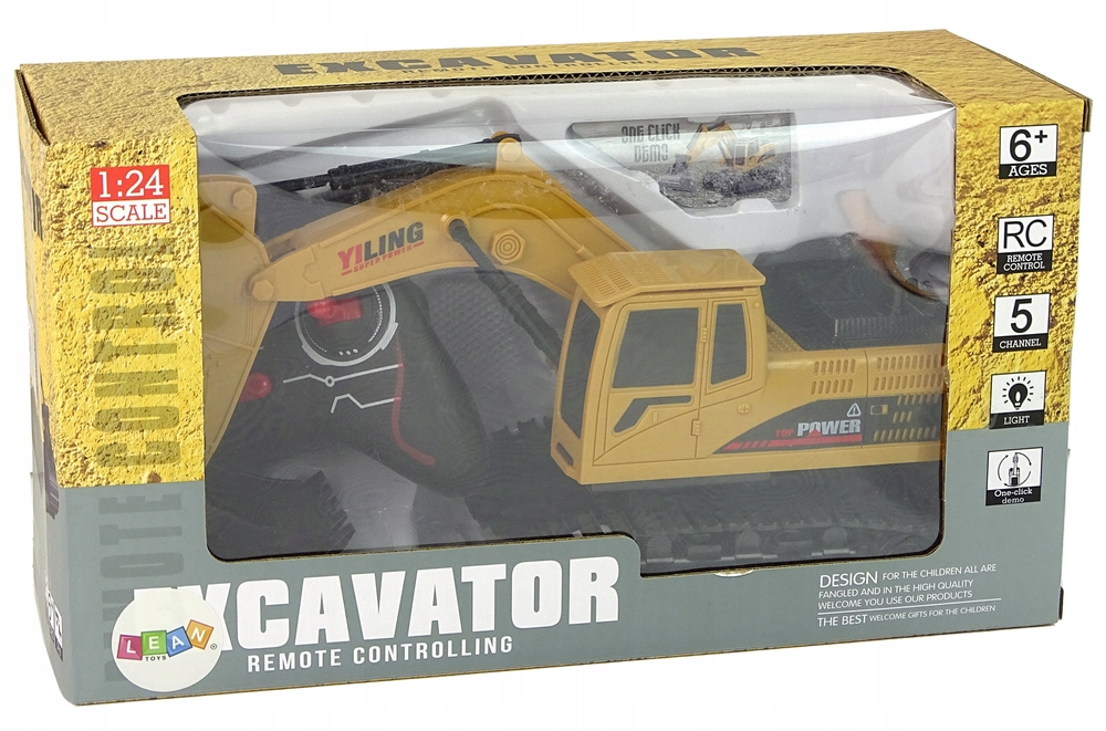 POJAZD ZDALNIE STEROWANY KOPARKA NA GĄSIENICACH PILOT RC AKUMULATOR Kod producenta ZQZ98748IN