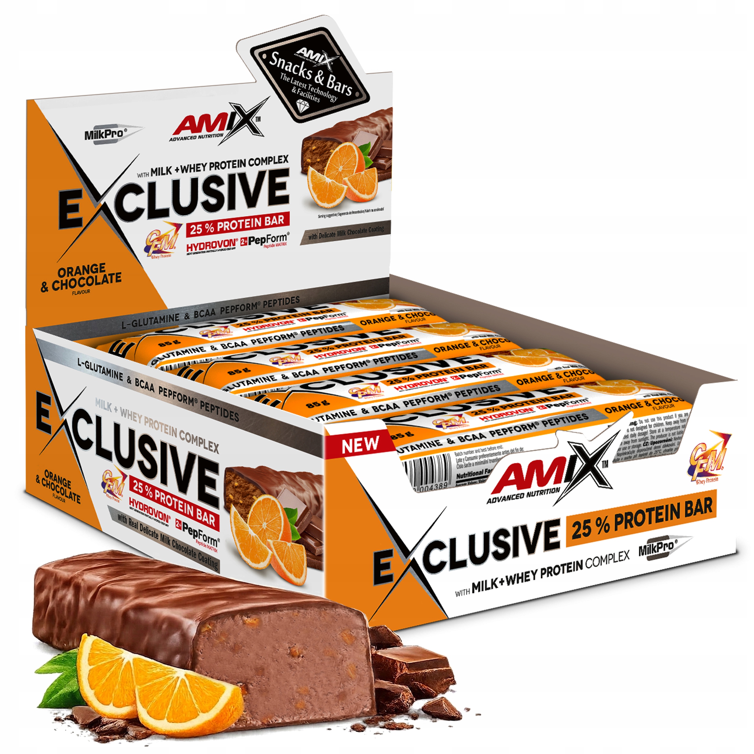 Baton Treningowy Proteinowy Amix Exclusive Czekolada z pomarańczą pyszny!