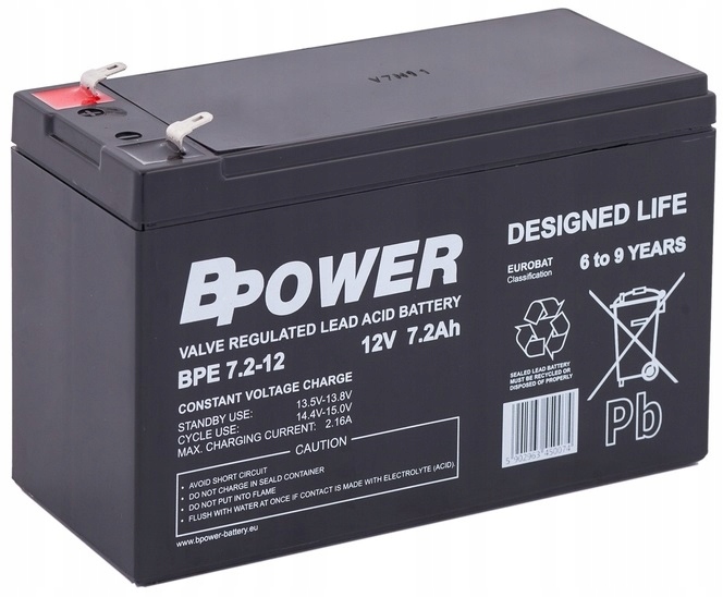Akumulator BPower 12 V 7,2 Ah