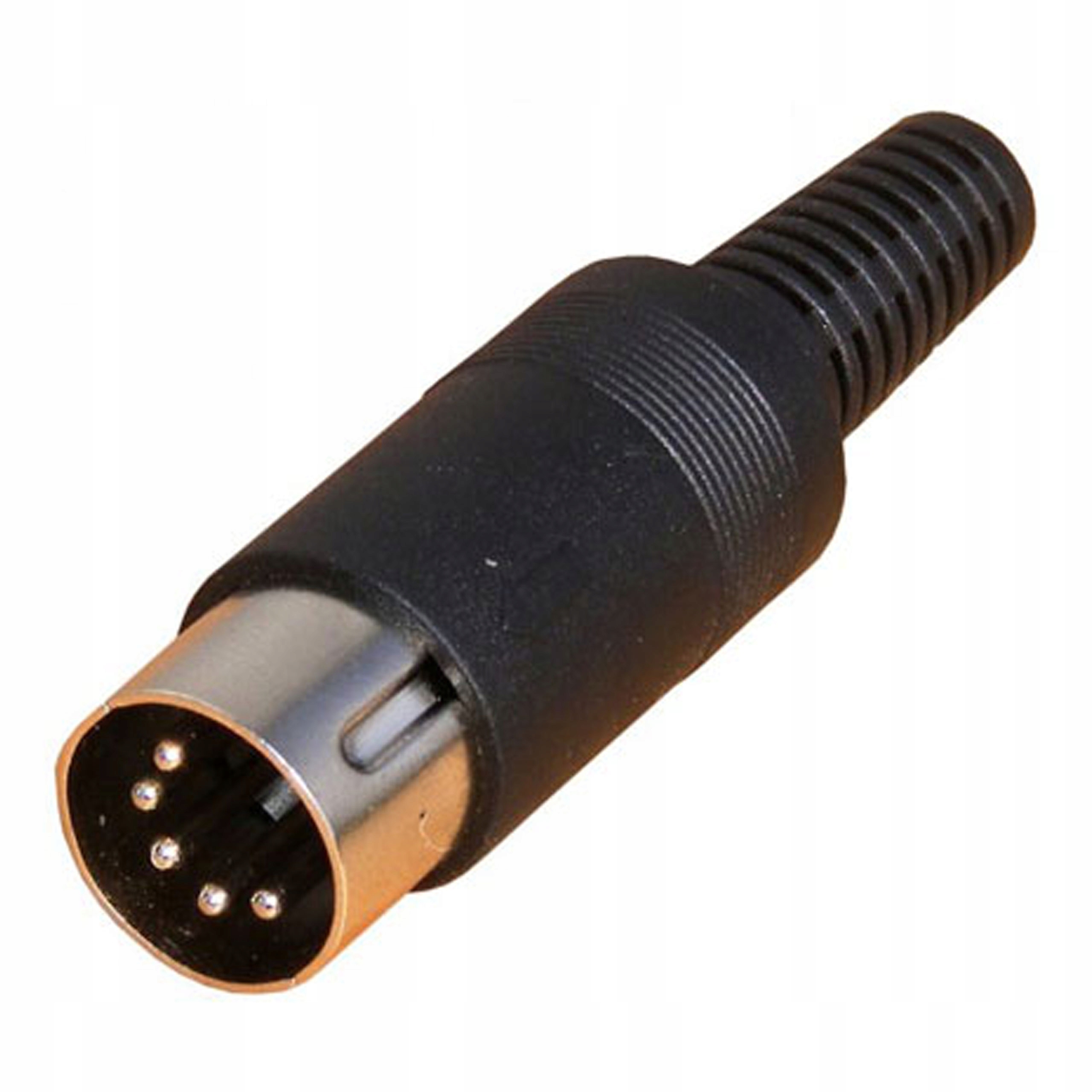 

Wtyk Głośnikowy DIN5 Lutowany Na Kabel Czarny 5PIN