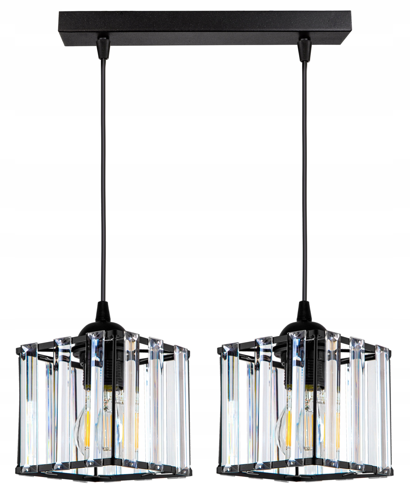 

Szklana Lampa Wisząca Sufitowa Żyrandol Plafon Led