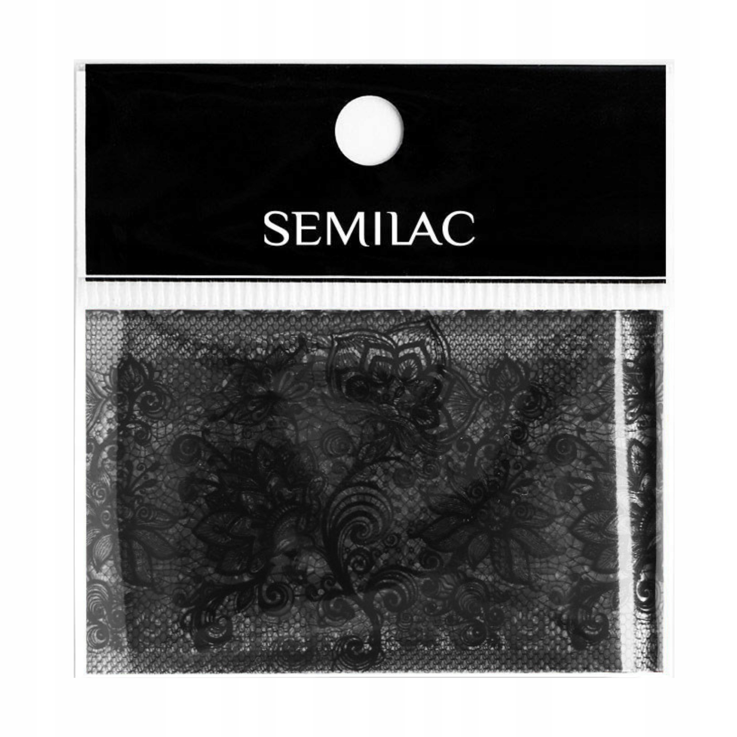 SEMILAC FOLIA TRANSFEROWA KORONKA BLACK LACE Kolor dominujący czarny