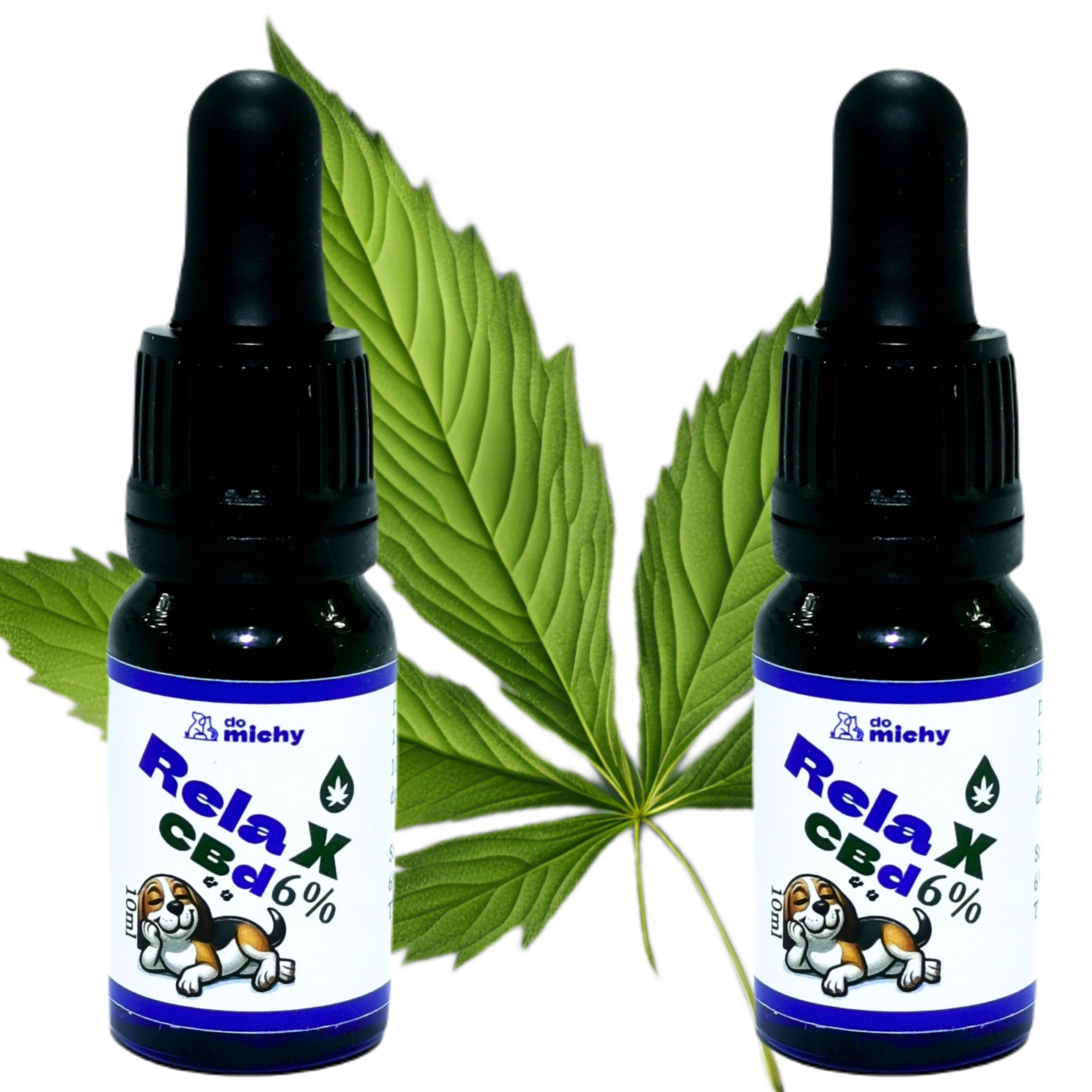 Levně Olej Do michy 2x RelaX kapky Cbd 6% pro psa a kočku 2x10ml THC-0%