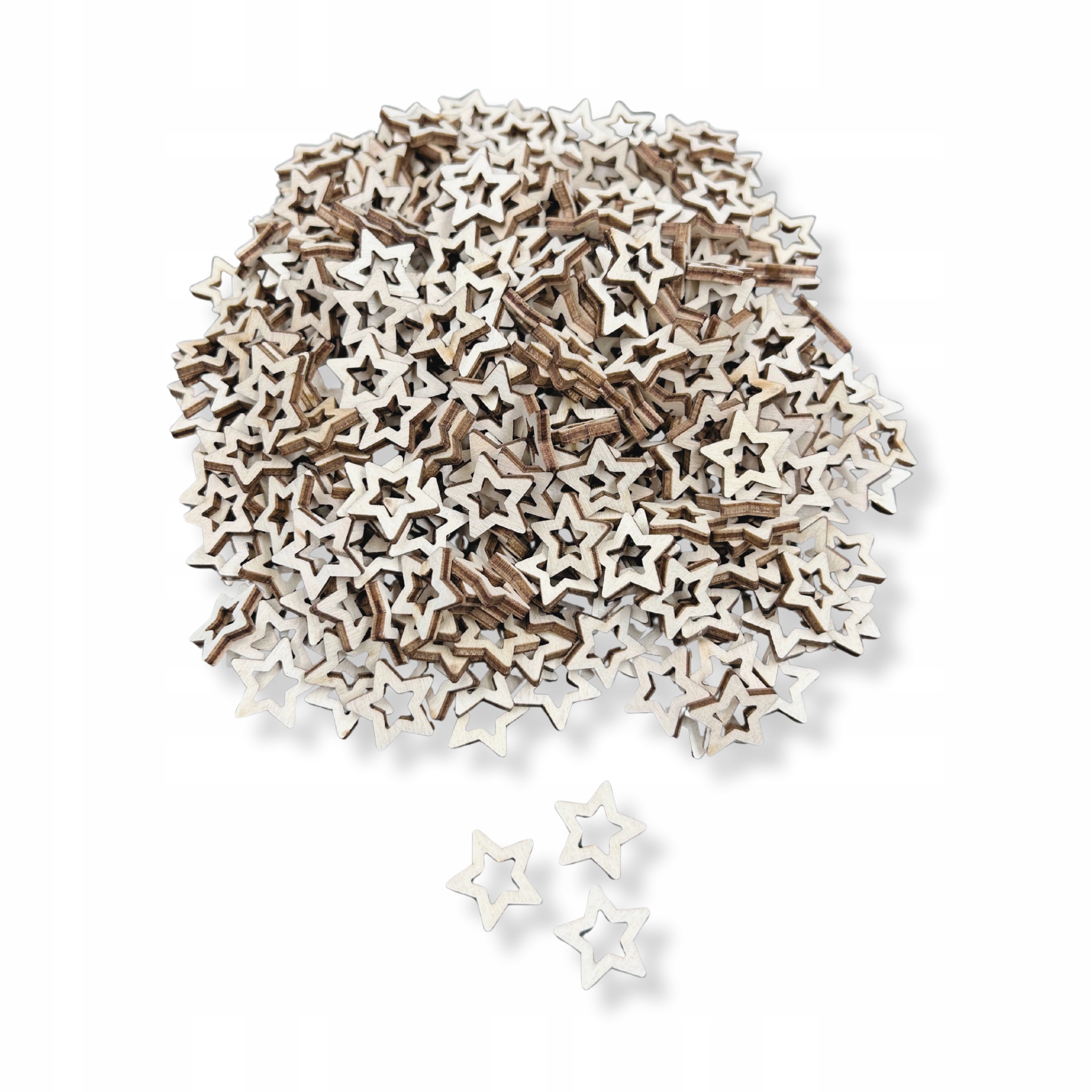 Ažurové hvězdičky 20 mm z překližky – 500 ks pro Diy dekoraci