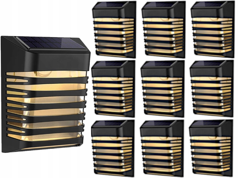 10 x Solární Led lampa Solární osvětlení pro zahradu se senzorem soumraku
