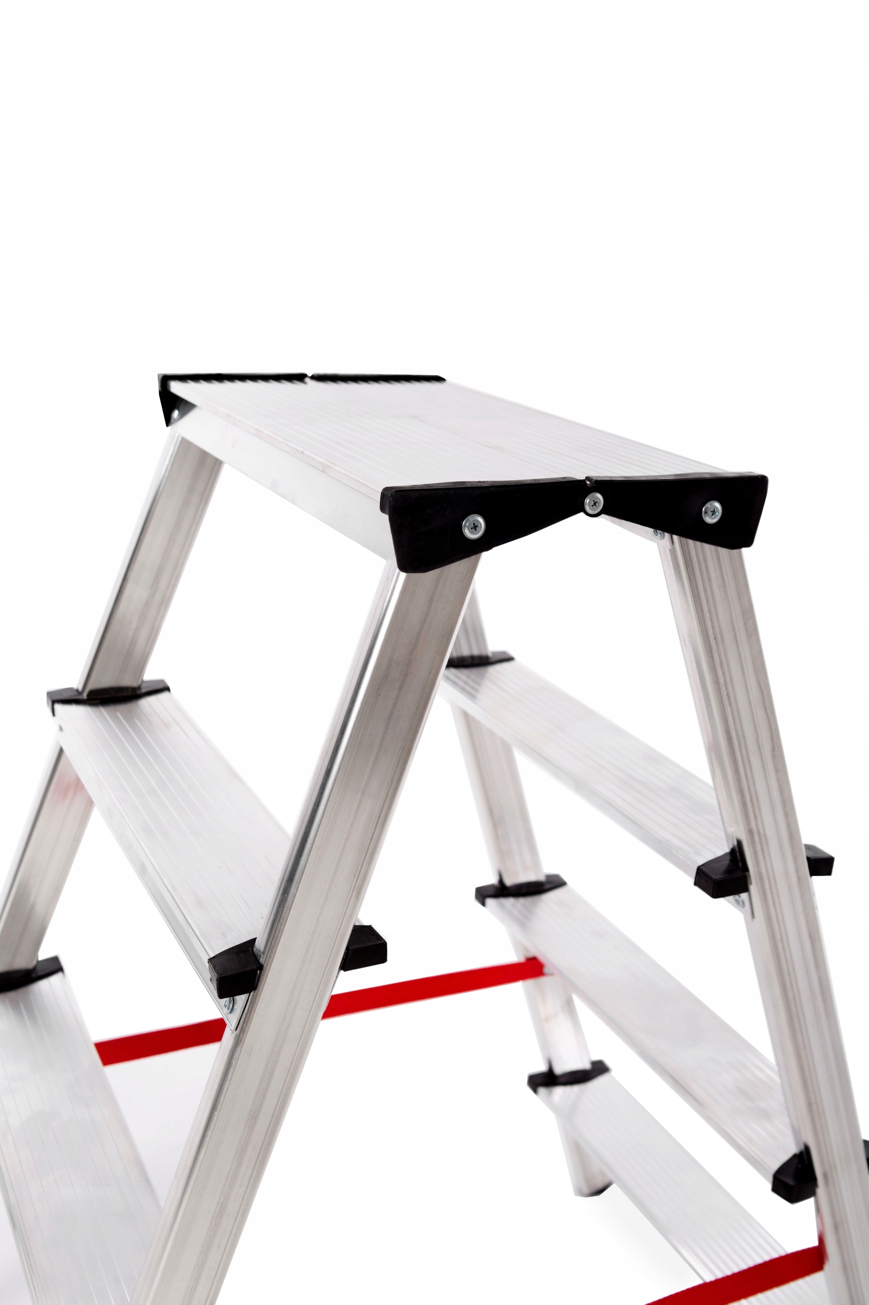 Drabina aluminiowa domowa dwustronna 2x4 szczebli 125kg mocna LADDERMAN Waga 3 kg