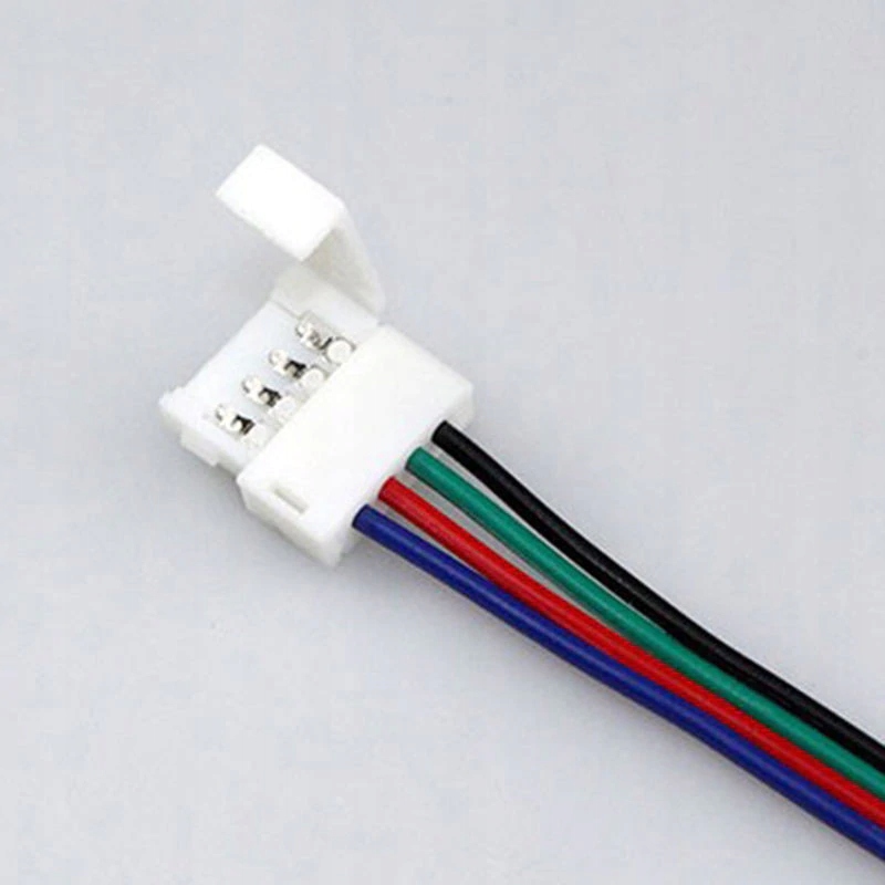ZŁĄCZKA ZATRZASKOWA ZŁĄCZE ŁĄCZNIK DO ŁĄCZENIA TAŚMA LED RGB 4PIN 10mm Marka bez marki