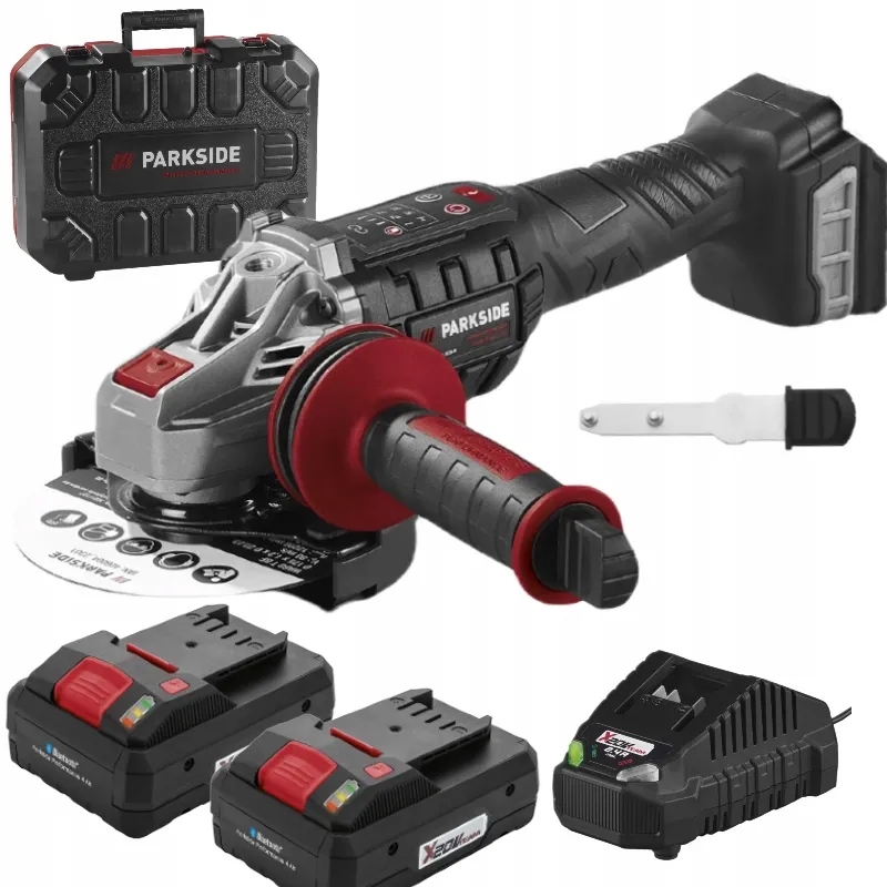 Parkside Performance szlifierka kątowa Pwsap akumulator 2x 4ah smart