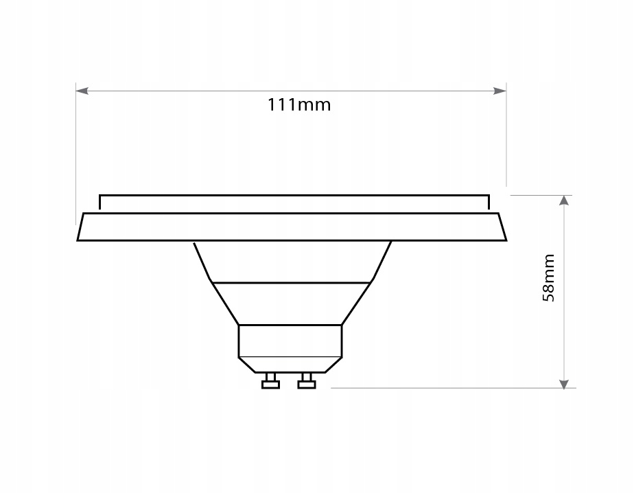 Żarówka ES111 led 9W ciepła gu10 AR111 szara S/WW Liczba sztuk 1 szt.