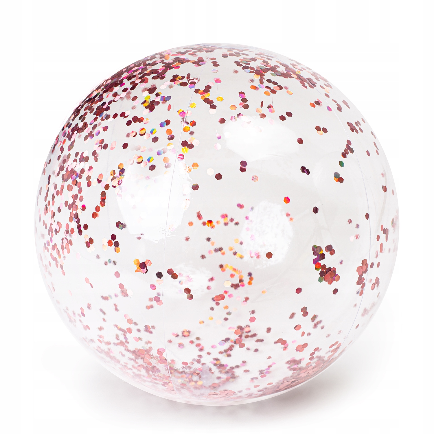 PIŁKA DMUCHANA PLAŻOWA DUŻA DO WODY DLA DZIECI RODZINNA Z CEKINAMI 60CM Stan opakowania oryginalne