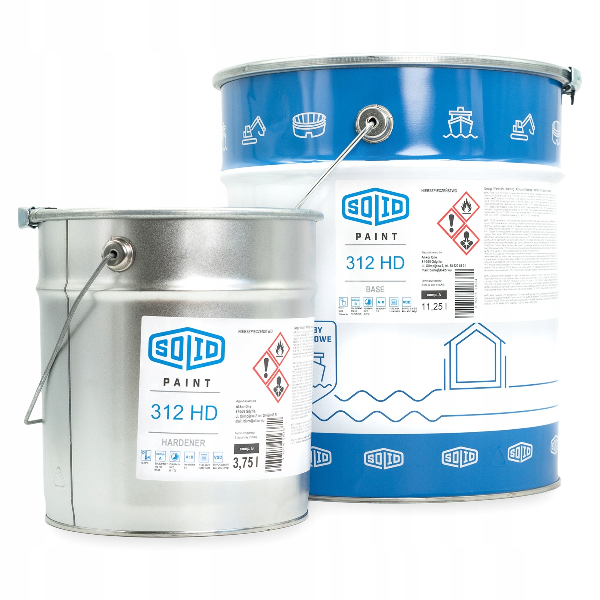 Barva barva na beton, ocel, lamináty Solid Paint 312 Hd, barva Ral 15L