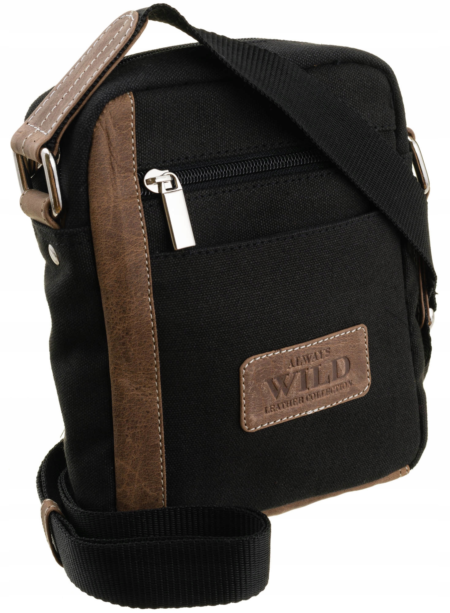 Always Wild kabelka přes rameno z pravé kůže černá