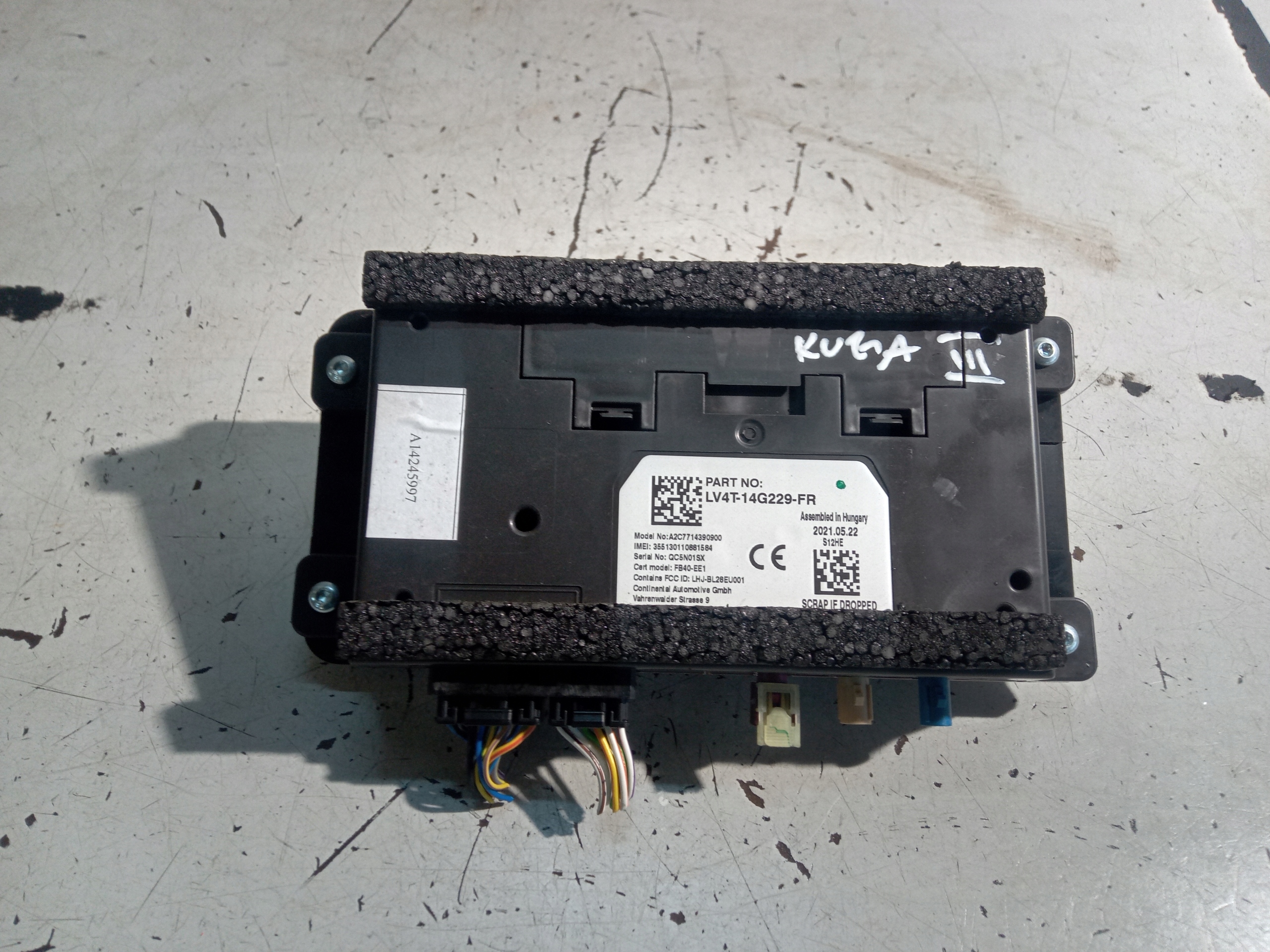 LV4T-14G229-FR - МОДУЛЬ ИНТЕРФЕЙСА FORD KUGA MK3 LV4T - 14G229-FR