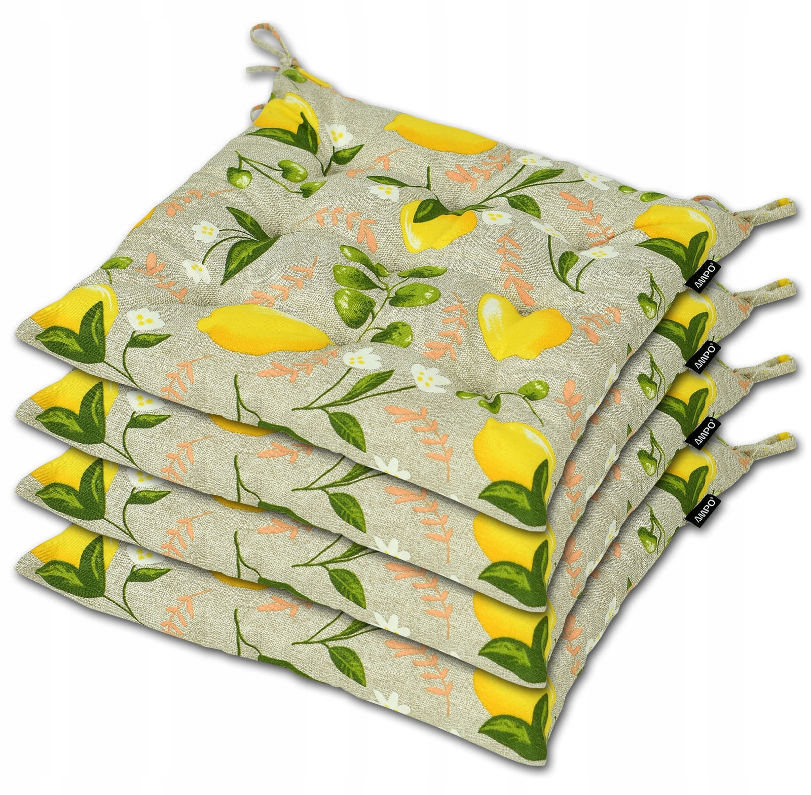 Sada Polštářů Na Křeslo 35x35 s vázáním, 4 ks