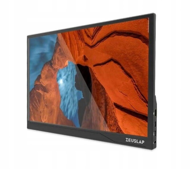 Zeuslap ZP156 Monitor 15.6" Fhd Ips mobilny HDR10 matowy Led czarny