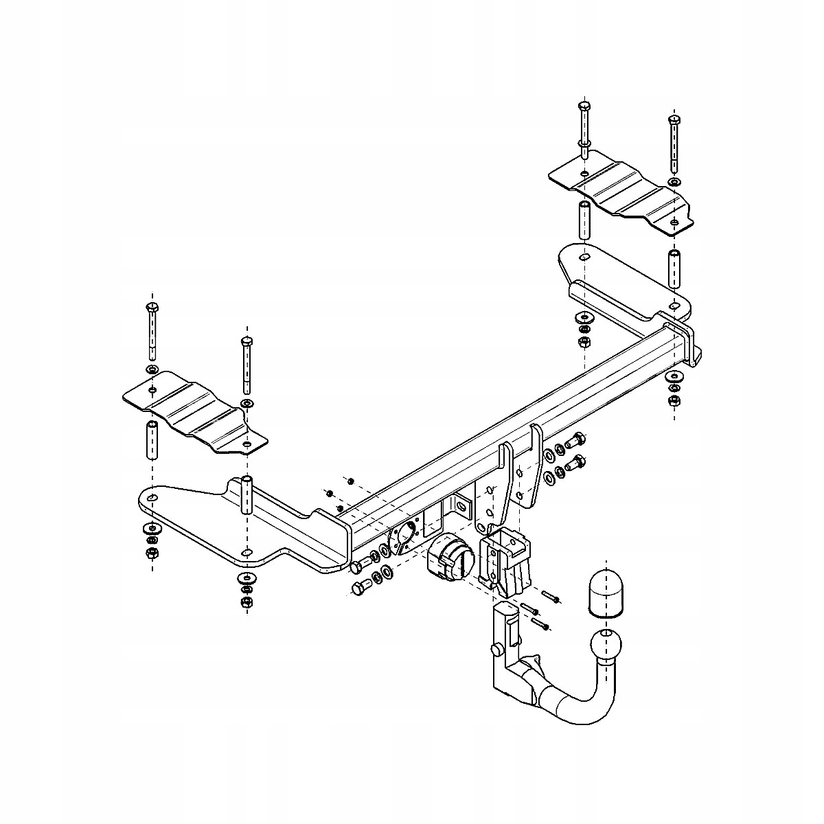 Hak holowniczy Wypinany Opel Vectra 3 C Sedan 02-08 MODUŁ 13 PIN GRATIS Producent Steinhof