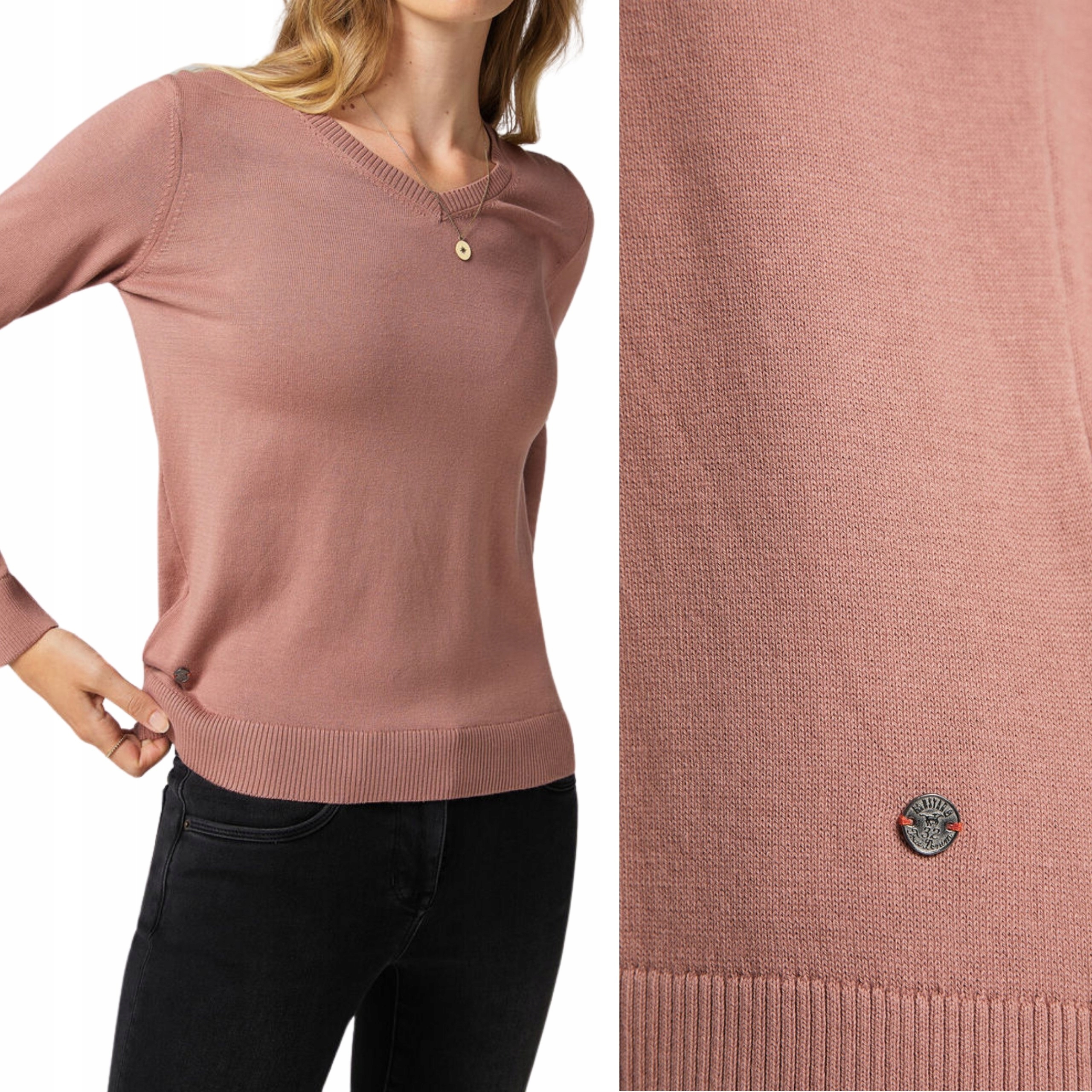 Mustang svetr pink Carla V Basic_ S