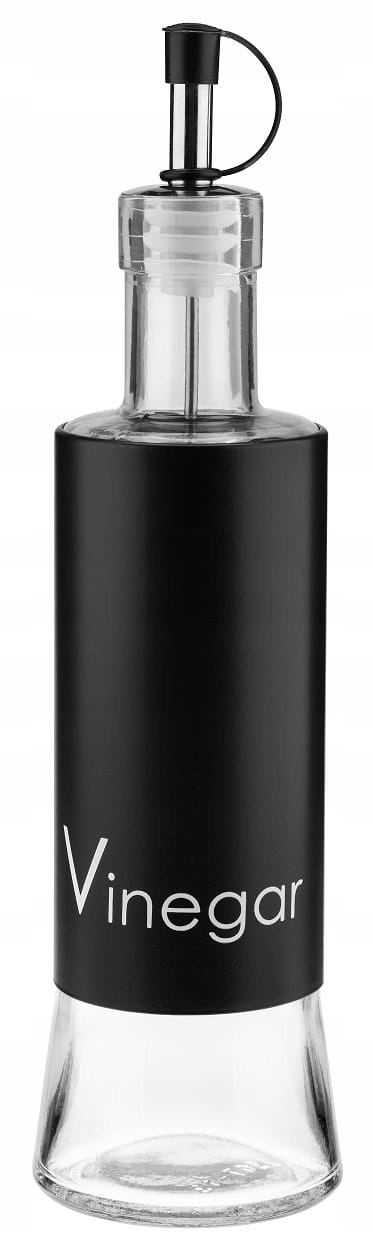

Dozownik szklany ocet Greno 320 ml stal czarny