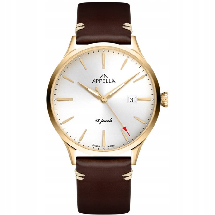 Pánské Hodinky Appella L90.1213M, hnědý pásek