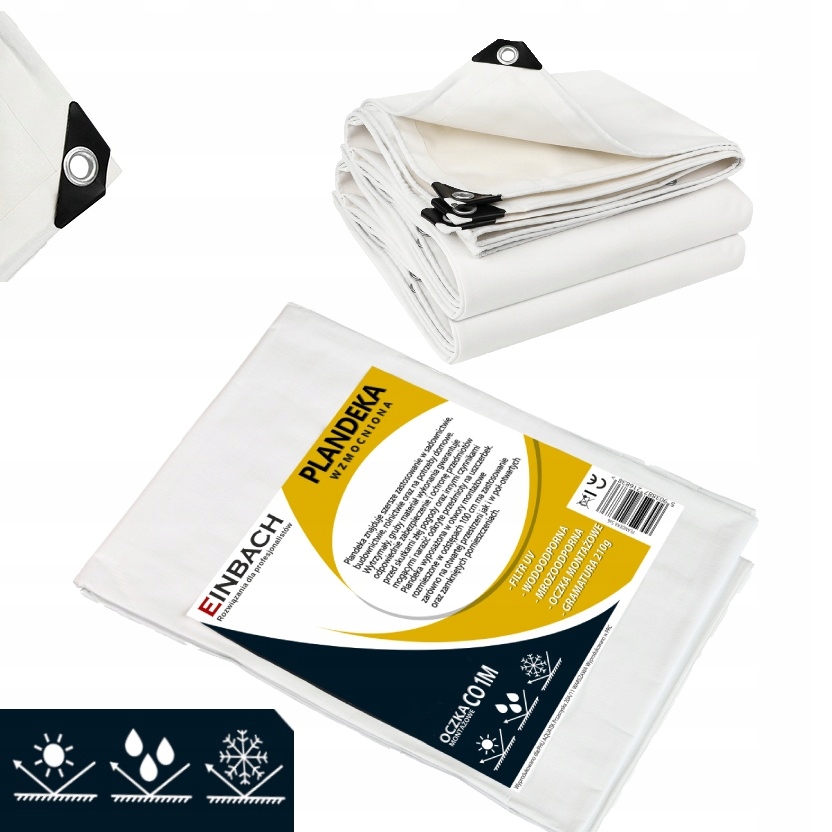 Plandeka 3x4 Extra Gruba 210g Anty Mroz Uv Deszcz+