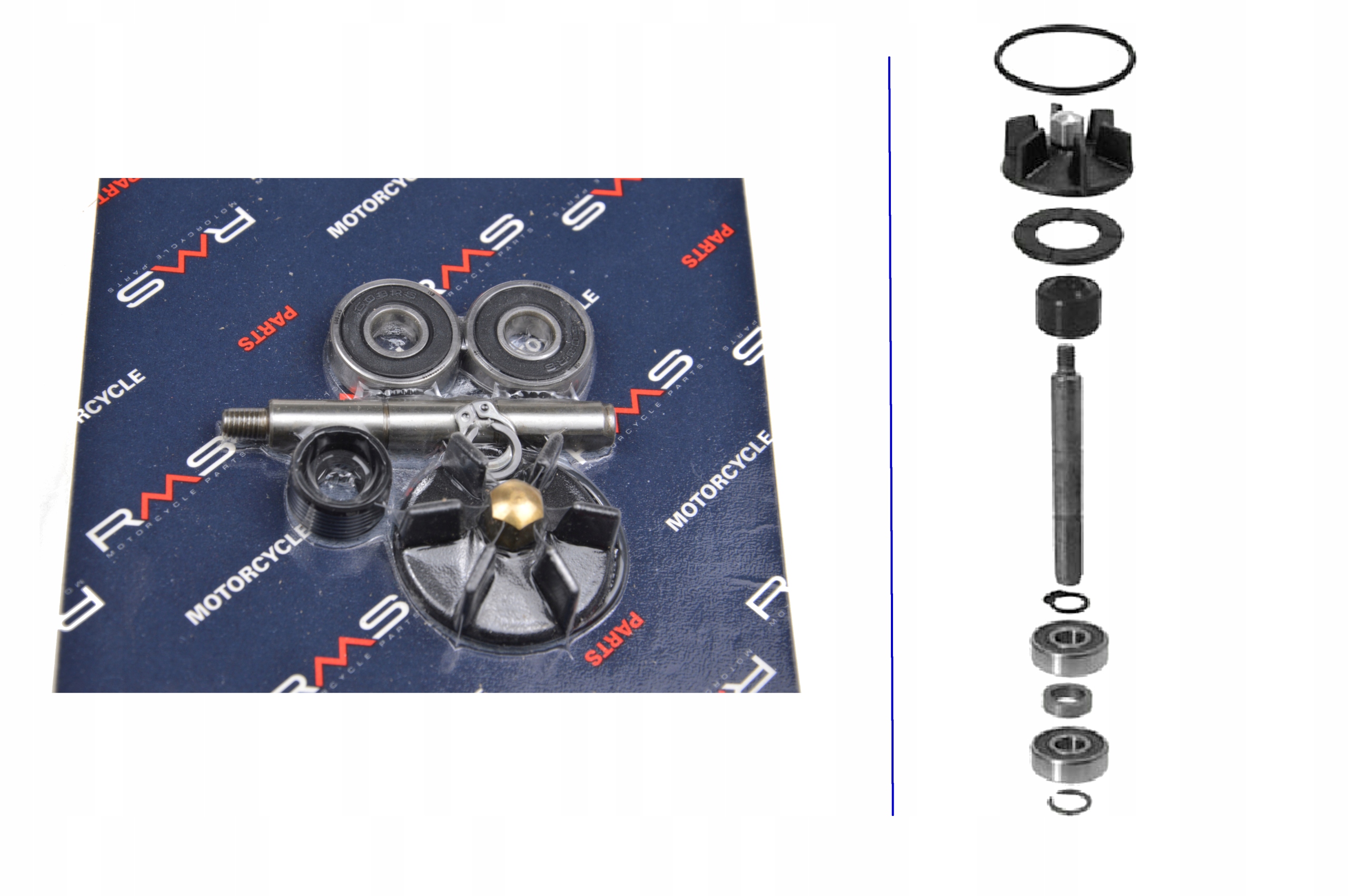 ZESTAW NAPRAWCZY POMPY WODY PIAGGIO 50CC Producent RMS