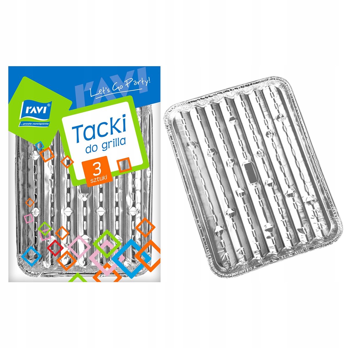 

Tacki aluminiowe do grilla 28x22x1,5 cm 3 sztuki