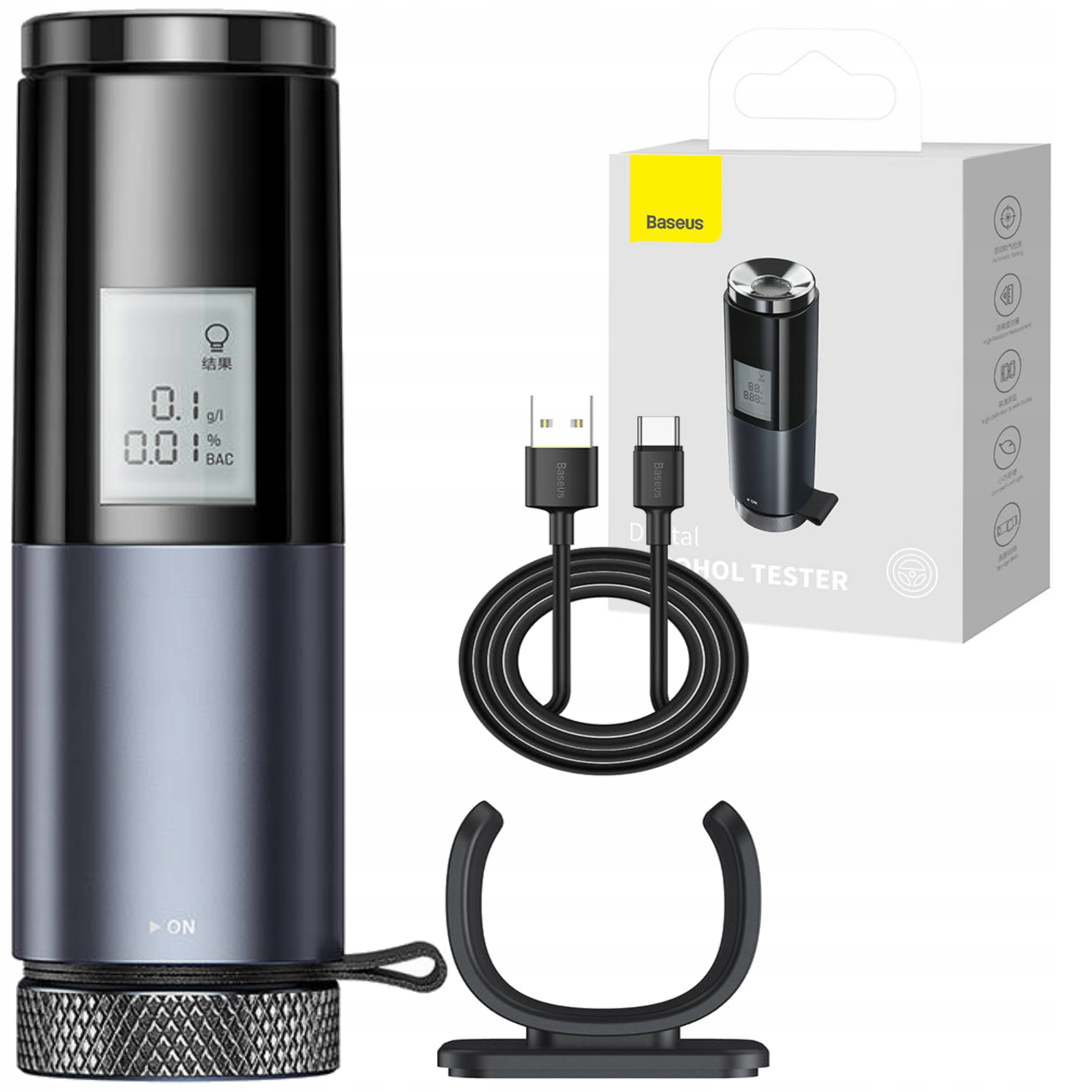 ЕЛЕКТРОННИЙ АЛКОТЕСТЕР BASEUS LCD AKUM