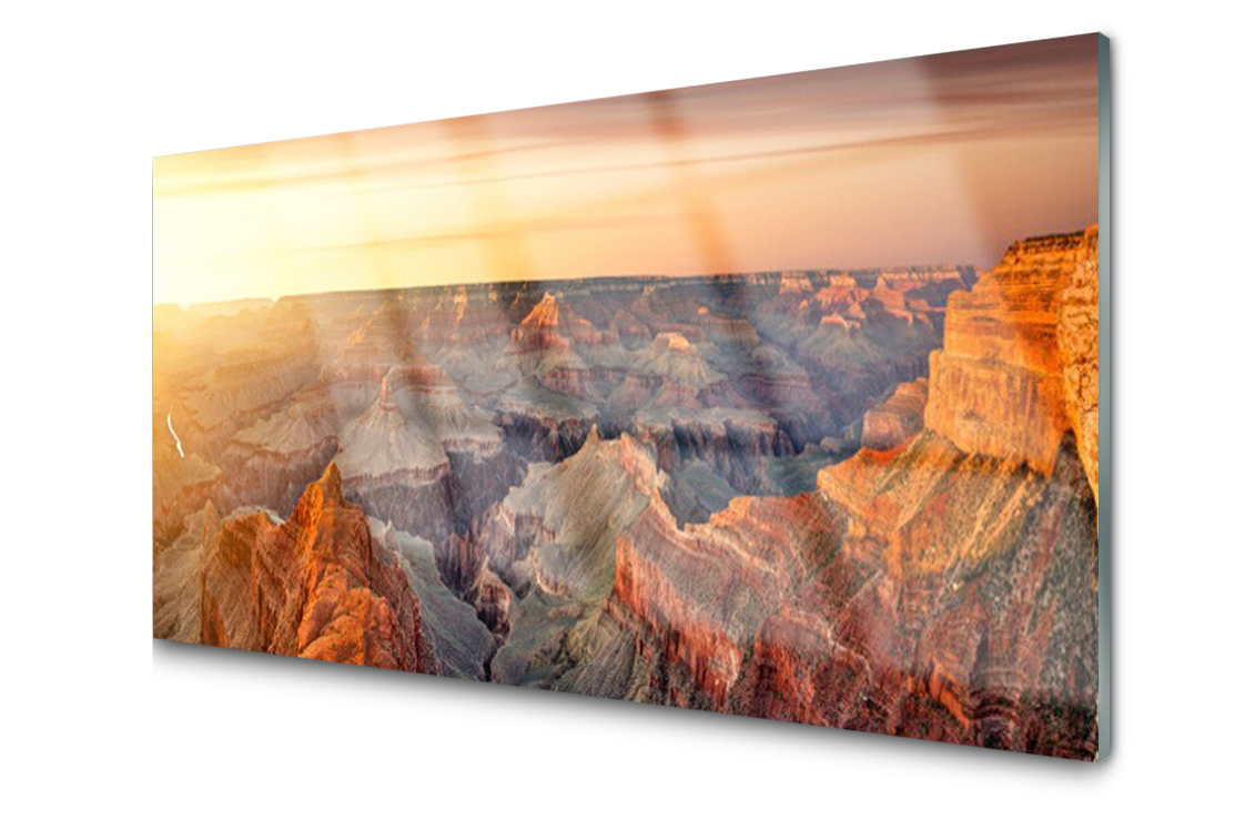 

Panel szklany dekor Dekor Góry 140x70 + Klej