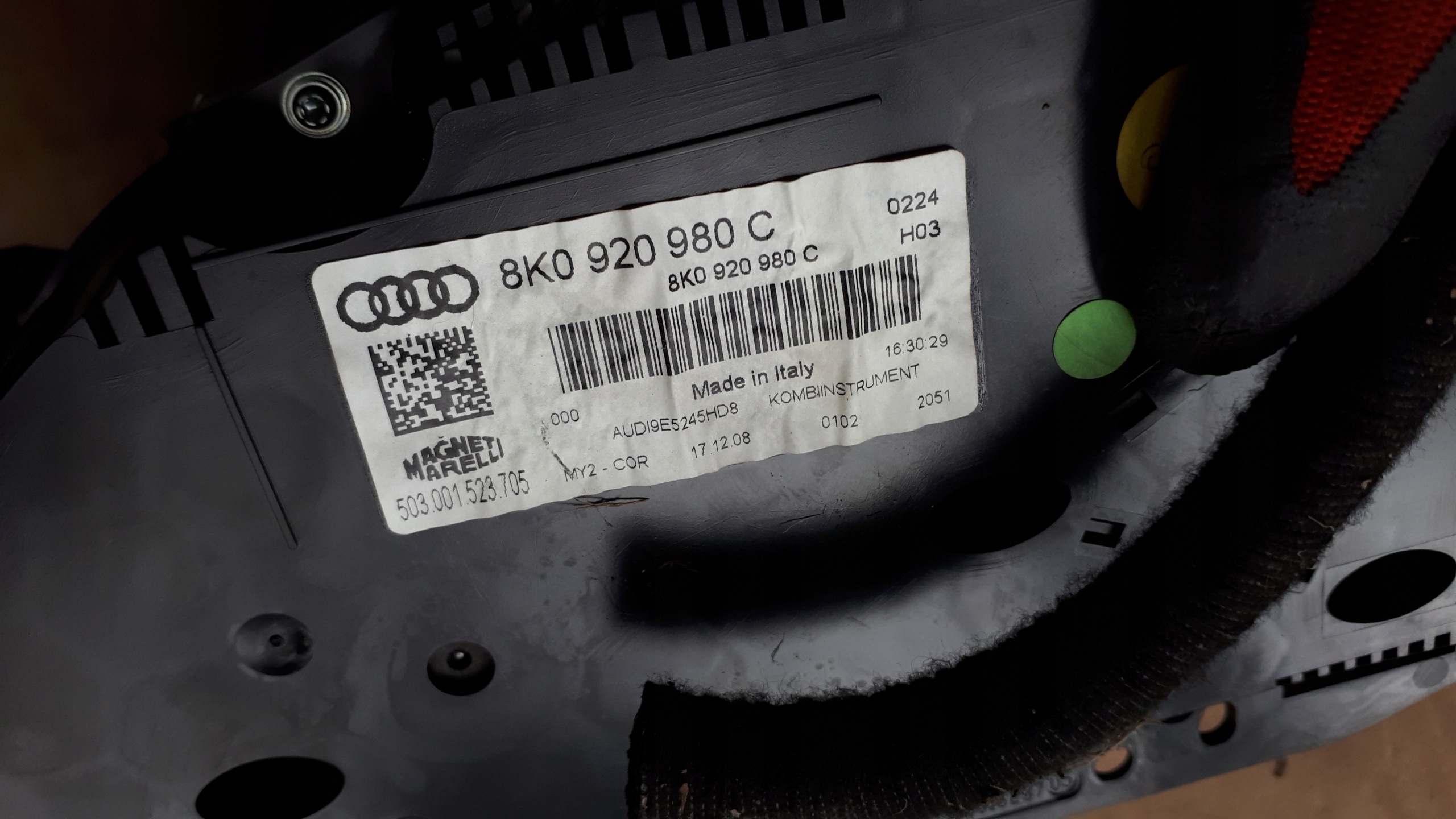 S4 B8 A4 спидометр часы 3.0 TFSI 8K0920980C