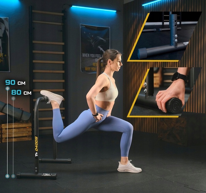 PORĘCZE WIELOFUNKCYJNE DO ĆWICZEŃ DIPÓW POMPEK NA PORĘCZACH 81CM DO 200KG Kod producenta PORĘCZE TRENINGOWE DO DIPÓW POMPEK ĆWICZEŃ