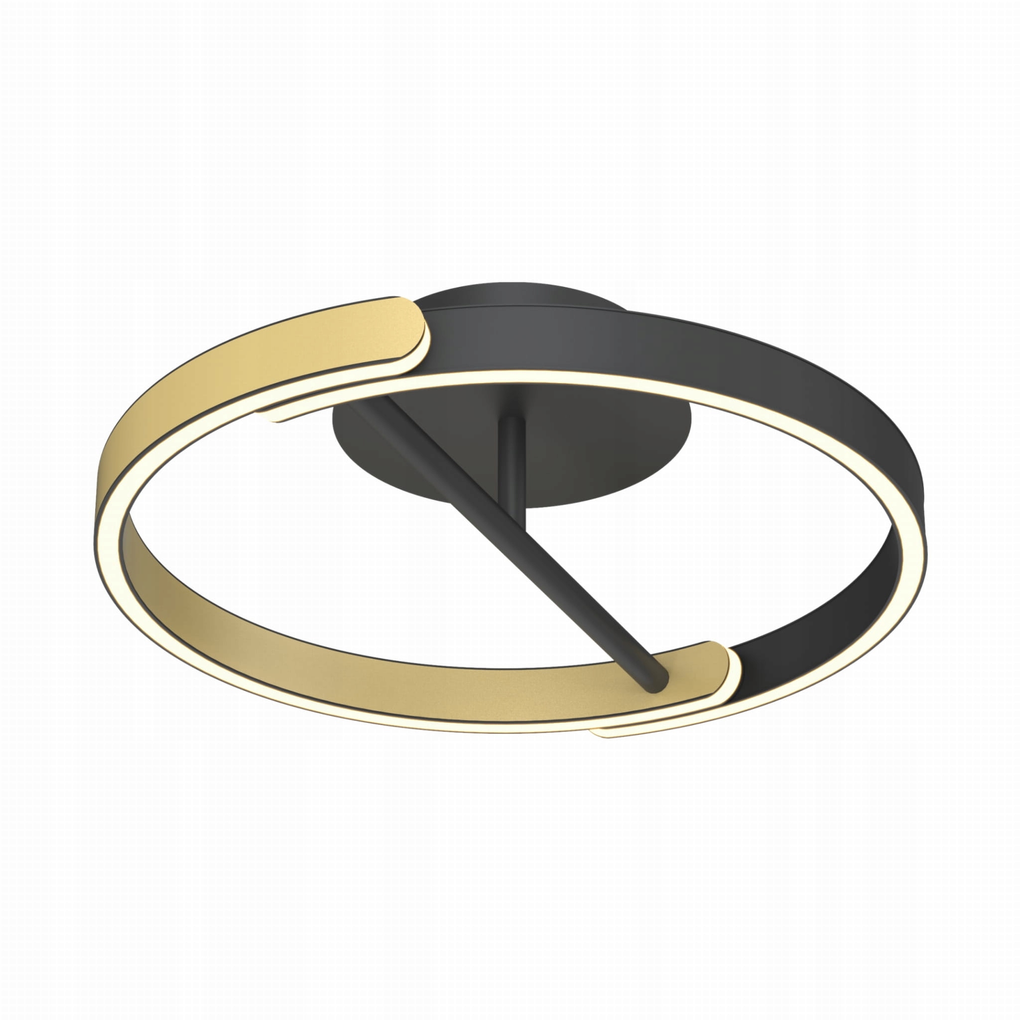 Stropní Svítidlo s vysokým barevným kontrastem černé a zlaté barvy do kuchyně Linos