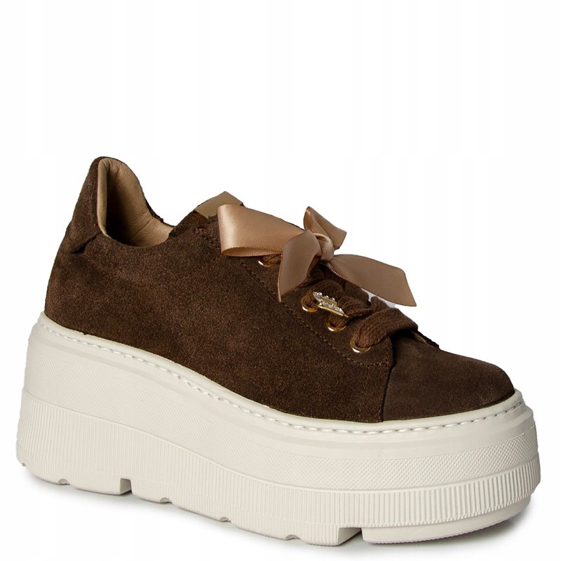 Karino 5829 Hnědé Kožené Semišové Tenisky 40