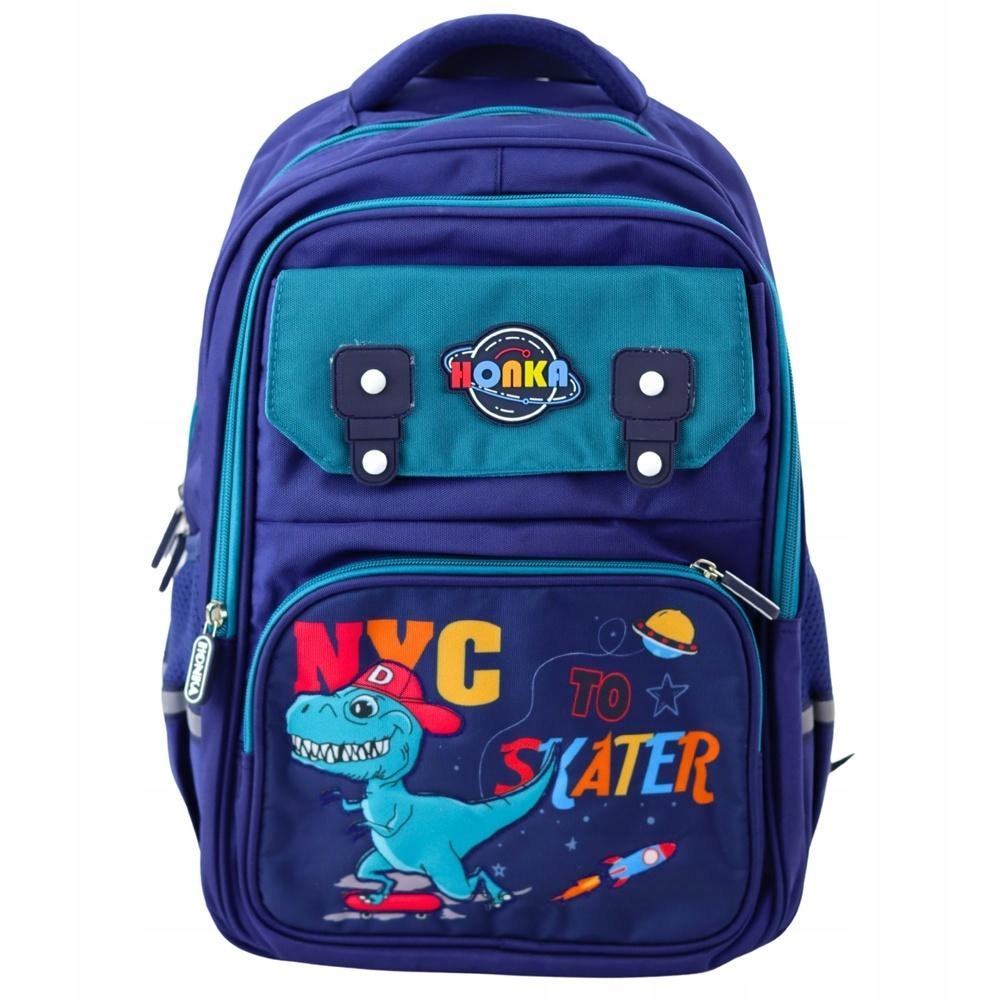 Školní Batoh Dinosaurus Dinosaurem V Modré Textilii