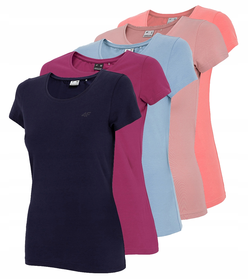 

4F Zestaw Koszulka Damska T-shirt 5 Sztuk L