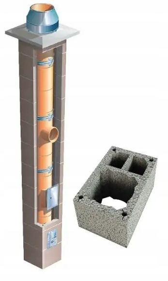 Keramický systémový komín Brata Standard SW2 fi 200 12 m krb 36x55 cm
