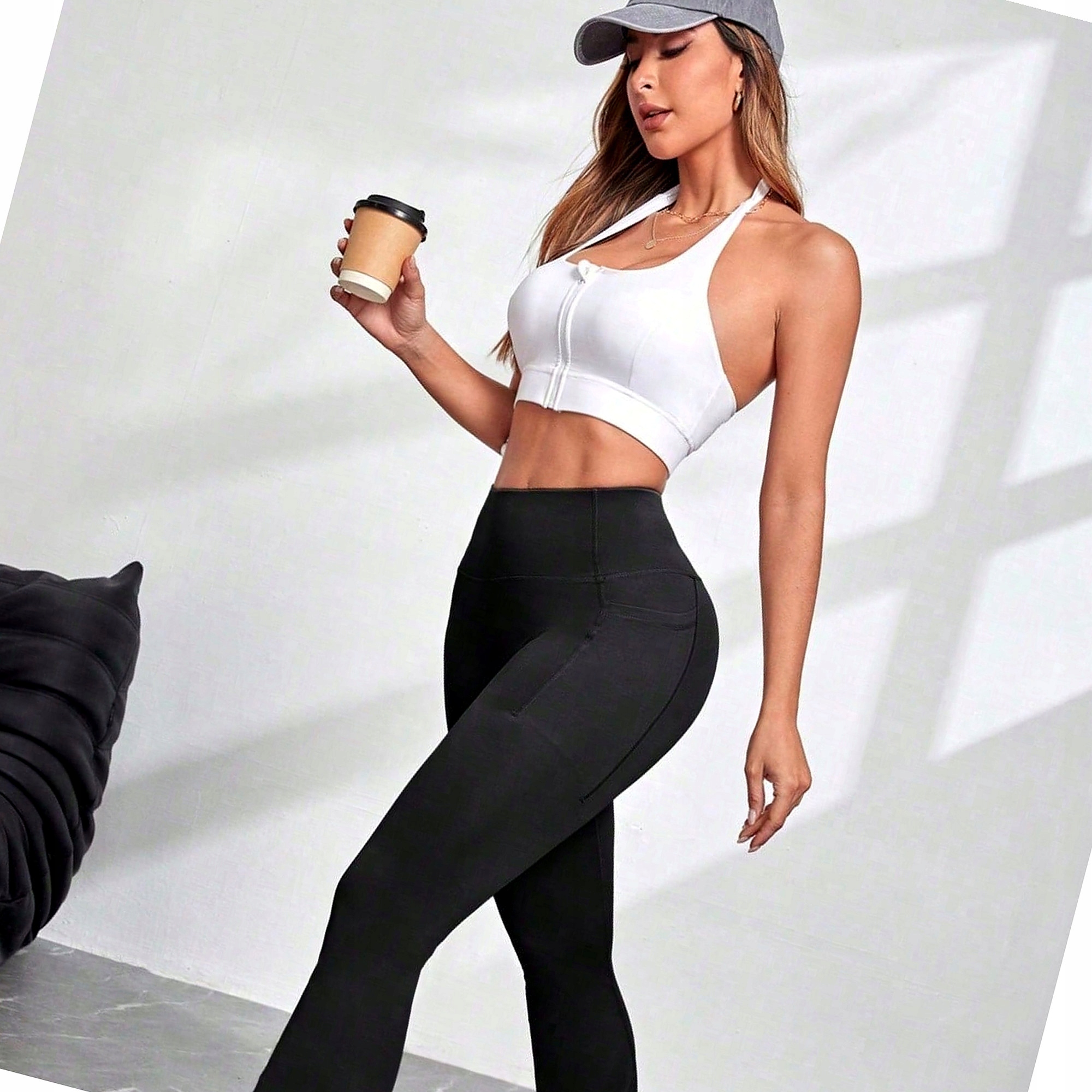 Legginsy Treningowe Rozszerzane 3-pak Do Ćwiczeń Damskie Wysoki Stan M 38