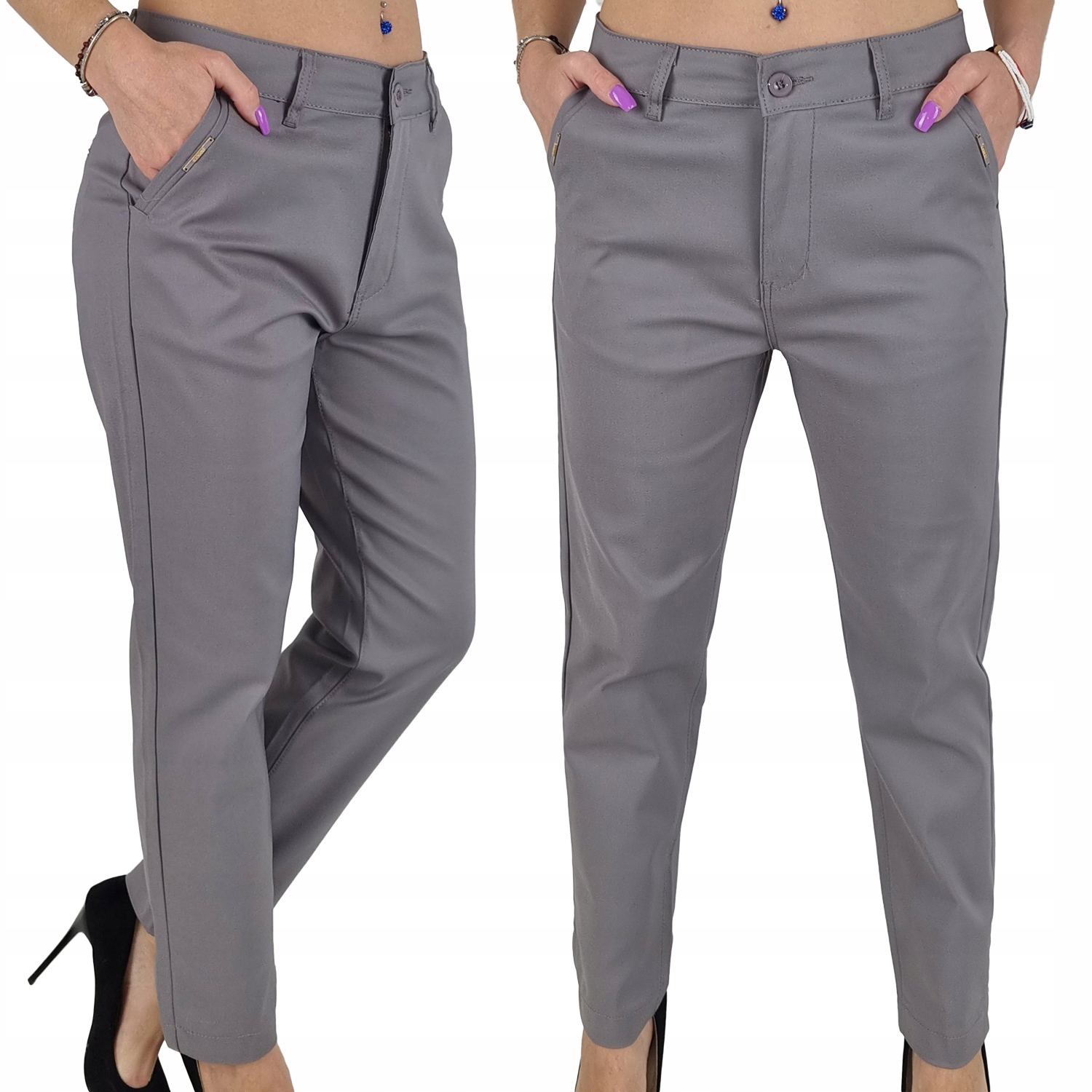 Spodnie Damskie Cygaretki 7/8 Duże Rozmiary 40-52