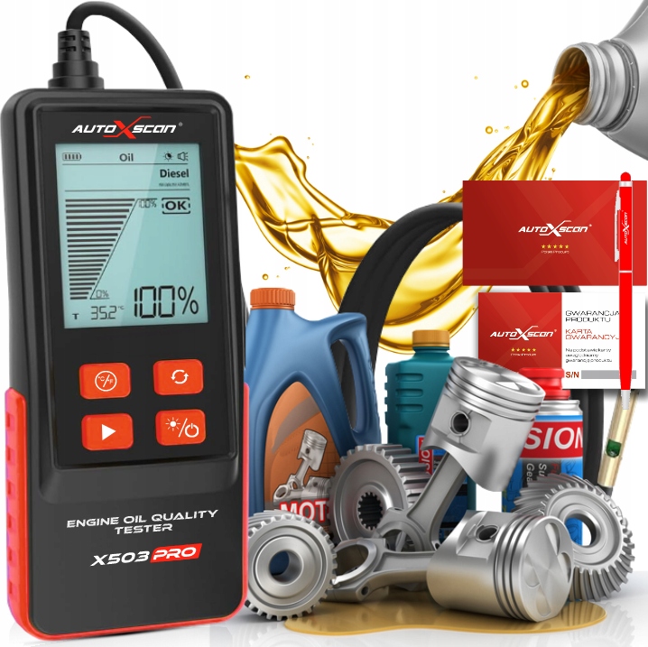 Digitálny Tester Mierka Kvality Motorového Oleja So Sondou Autoxscan X503PRO