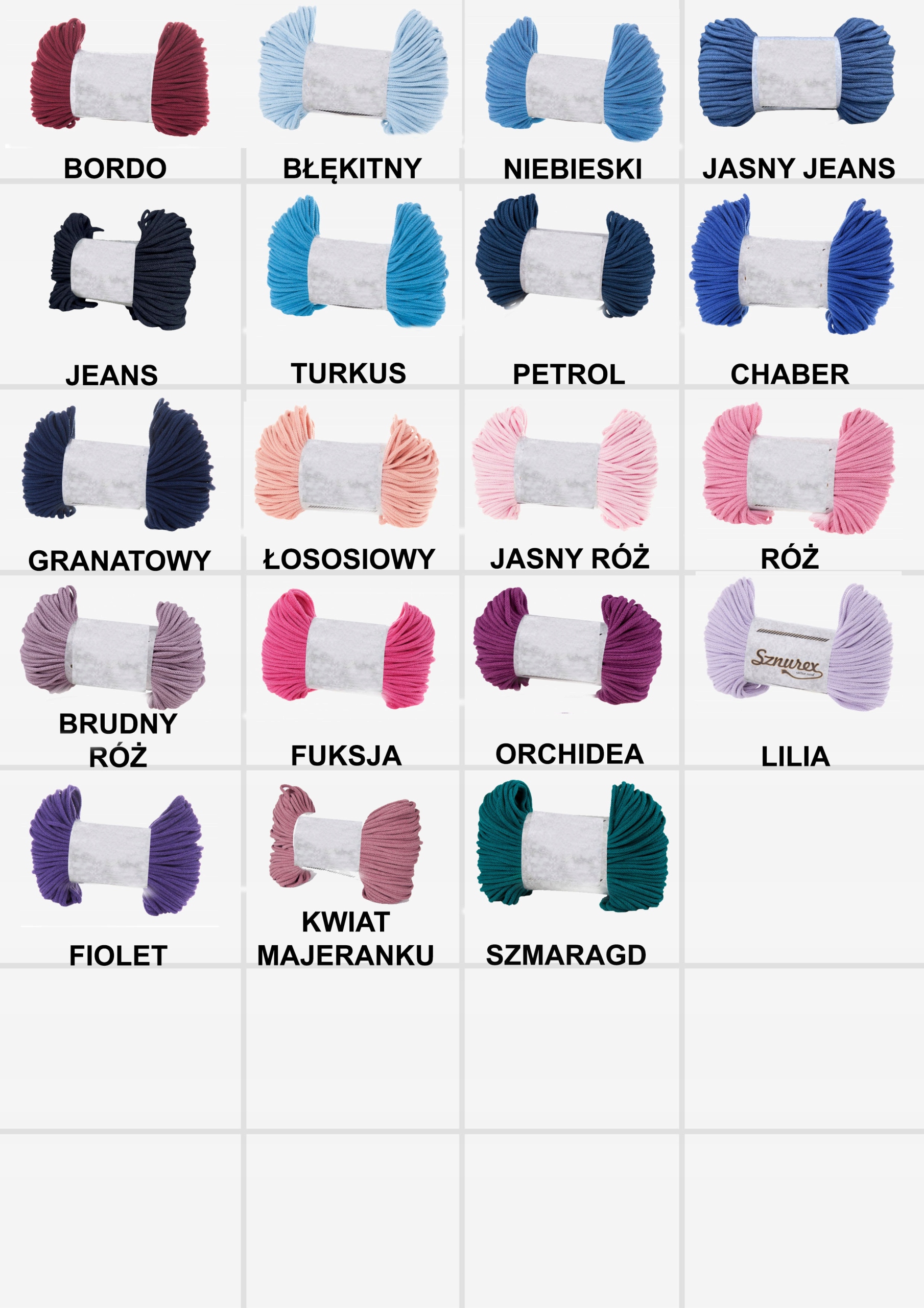 PUFA DO SALONU 50x20 PLECIONA DZIERGANA ZE SZNURKA 47 KOLORÓW BOHO SCANDI Kolekcja Basic