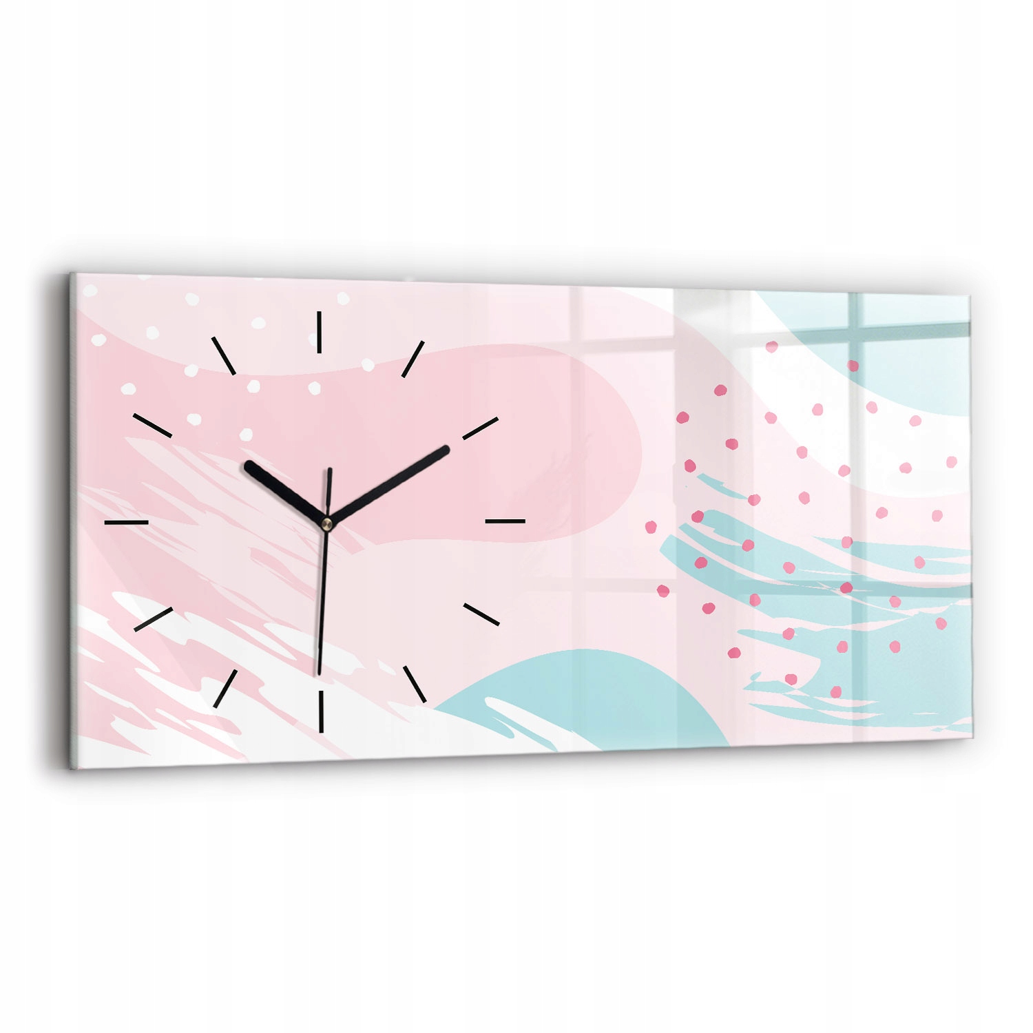 Dekorativní nástěnné hodiny s krásnou grafikou 60 cm x 30 cm Pastelová abstrakce