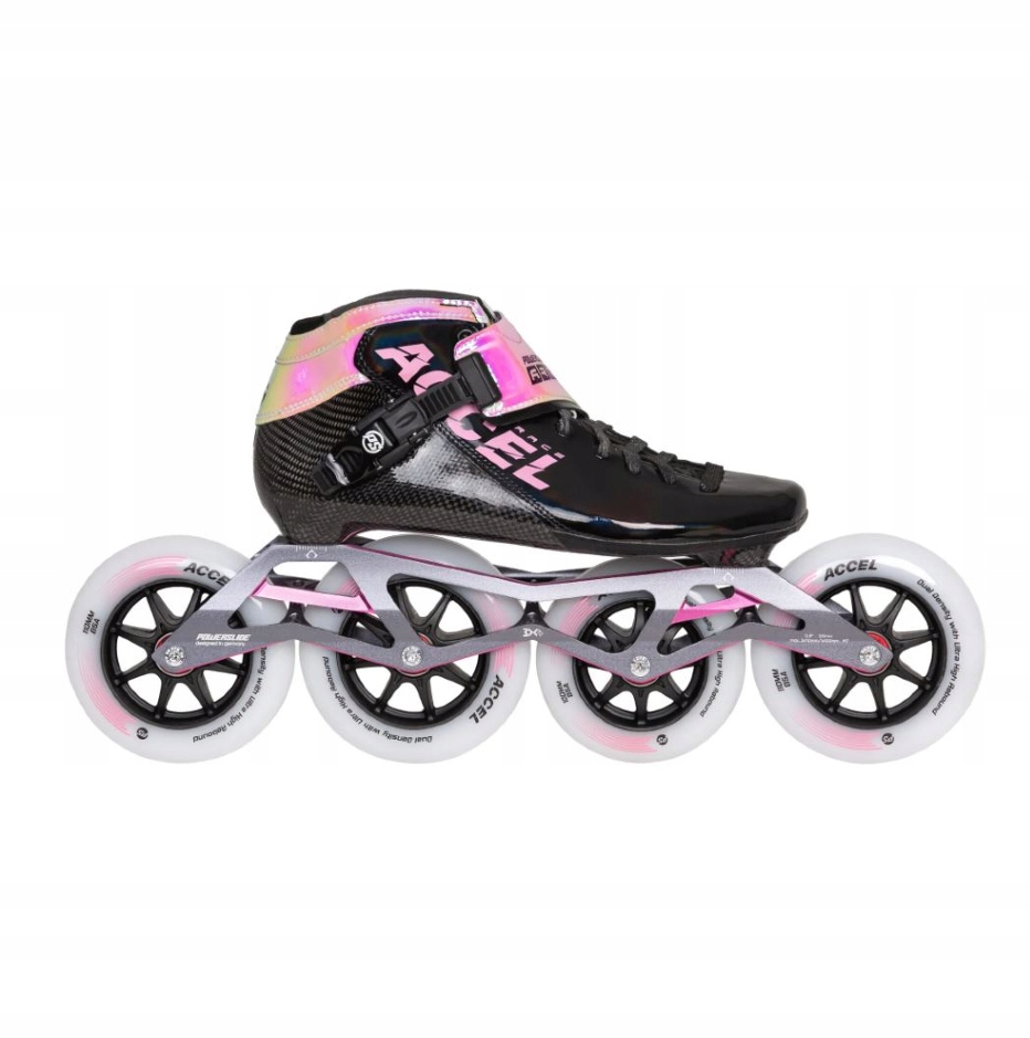 Powerslide Kolečkové brusle Powerslide Accel Race Pink 110/100, 46, 4x, 110
